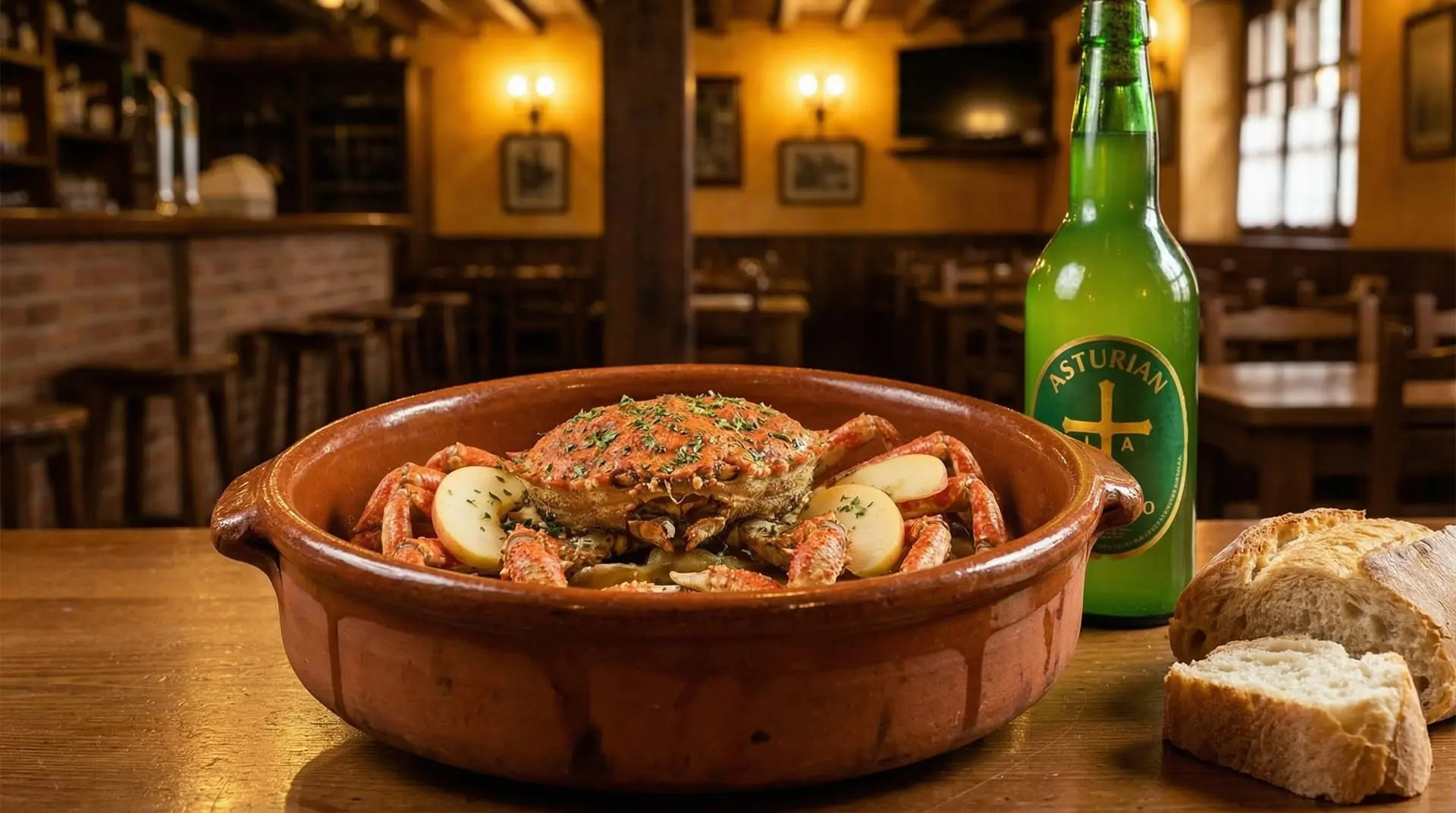 Centollo a la Sidra