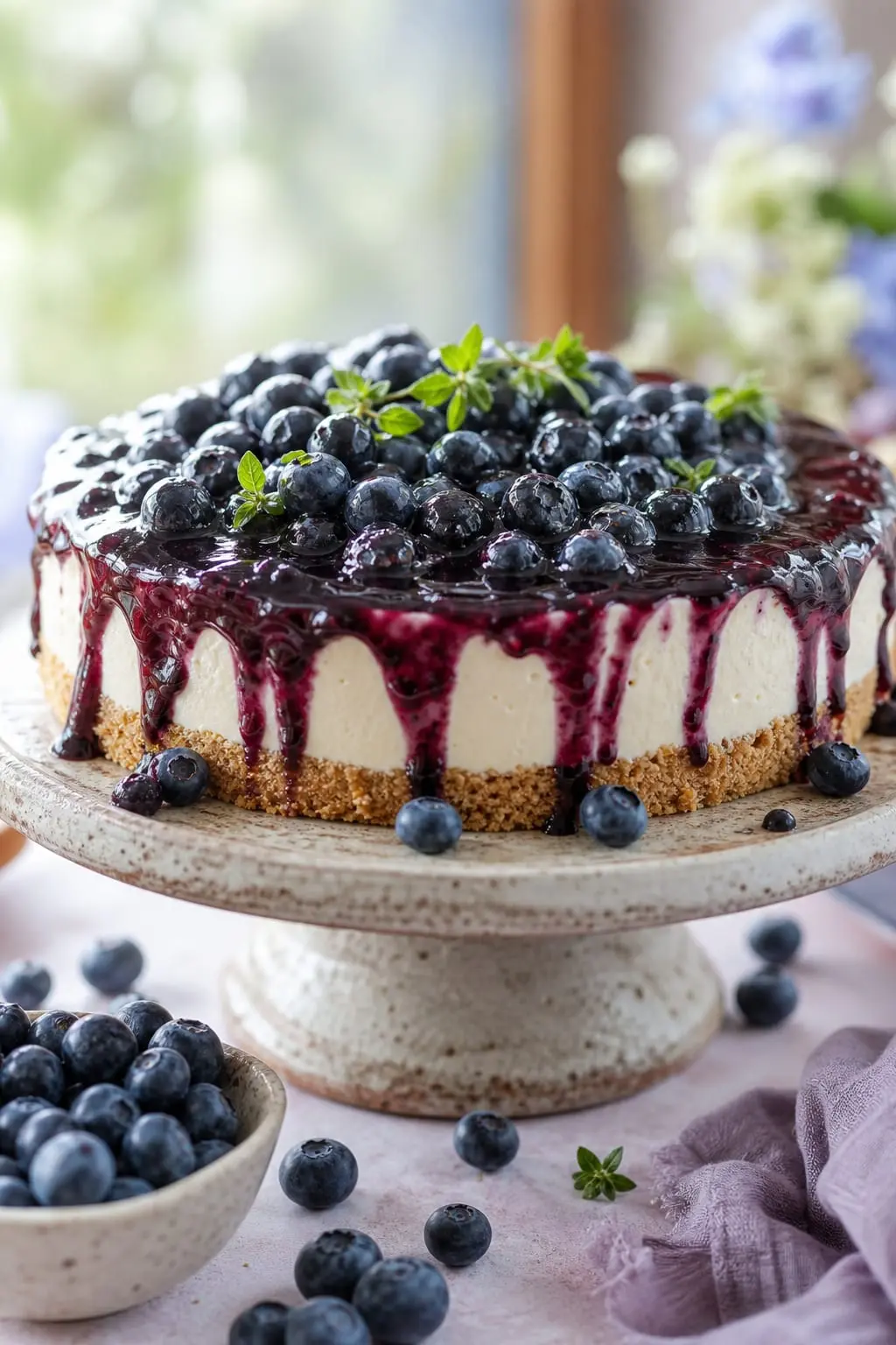 Tarta de Queso y Arándanos Asturianos (Sin Horno)